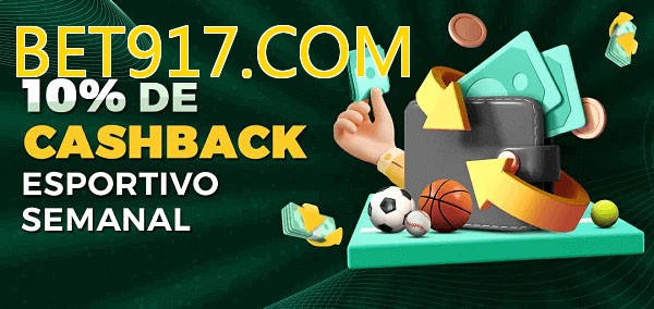 10% de bônus de cashback na BET917.COM